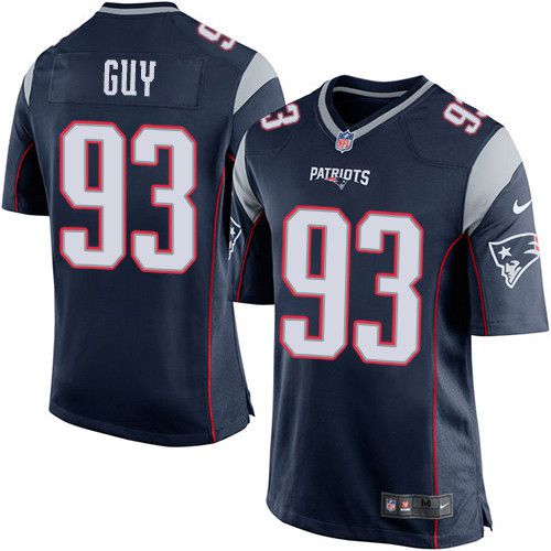 Men New England Patriots #93 Lawrence Guy Nike Navy Game NFL Jersey